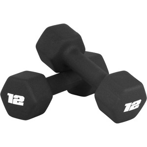 CAP Barbell Neoprene Coated Dumbbell Set, Color Coded Free Weights, Multiple Sizes & Color Options - 1 of 4