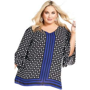 Avenue Women's Plus Size Strike A Pose Tunic - 1 of 4