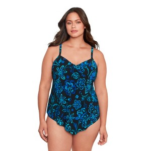 Trimshaper Women's Hank Handkerchief Tankini Swimsuit Top - 1 of 3