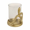 Decorative Metal Glass Aluminum Pillar Holder with Serpent Design in Boho Style - 3 of 4