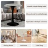 Airsurfer 30-inch White Marble Dining Table Contemporary Round Dining Table Central Base for Small Spaces - 4 of 4