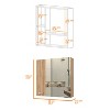 NicBex Bathroom Wall Mount Storage Cabinet Mirror Medicine Cabinet with Door & Shelves - 3 of 4