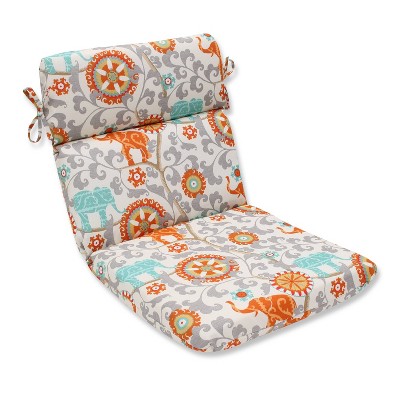 Pillow Perfect Outdoor One Piece Seat And Back Cushion - Gray