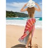 LA LEELA Women's Bikini Beach Wrap Swimwear Swim Cover Up Summer Wraps Swimsuit Beachwear Sarong Coverups Skirts for Women One Size Multi,Abstract - 3 of 4