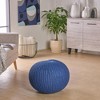 Sapphtopaz Ottoman Modern Stool with Wood Frame Small Ottoman Foot Stool for Living Room, Bedroom, Entryway - 4 of 4