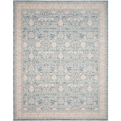Elysian Blue & Grey 8' x 10' Hand-knotted Synthetic Area Rug