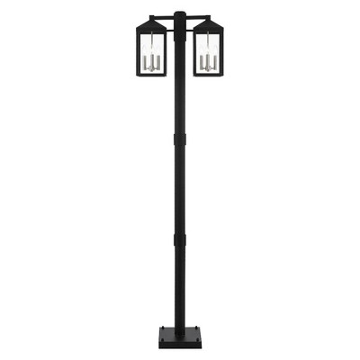 Livex Lighting Nyack 6 - Light Post Light in  Black/Brushed Nickel