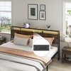 LOVMOR Full Queen King Size Platform Bed Frame with LED Lights, Charging Station, No Box Spring Needed, Easy Assemble - 3 of 4