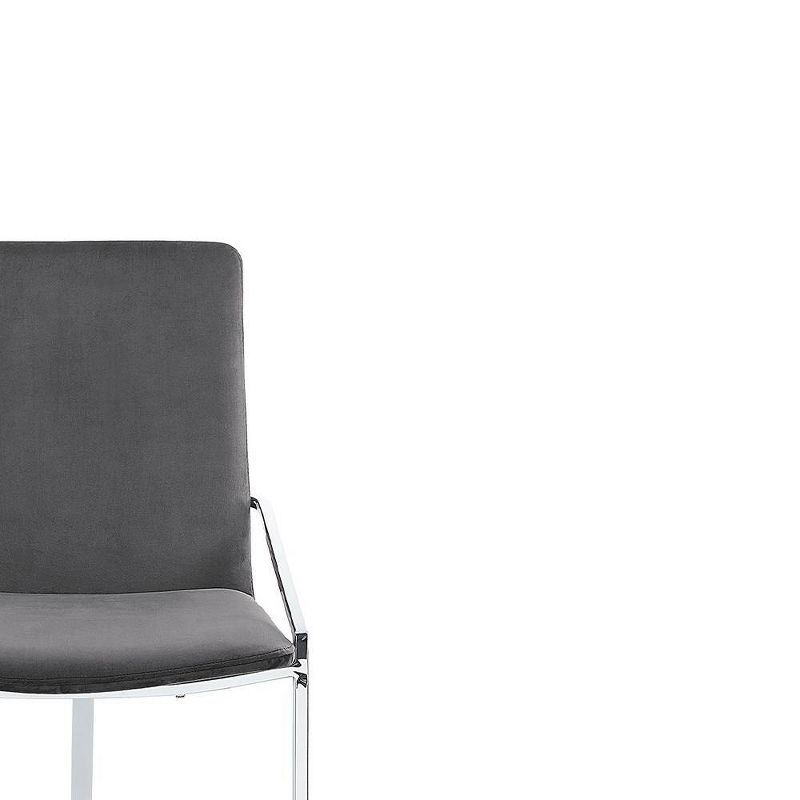 20&#34; Zlatan Accent Chair Gray Velvet Chrome Finish - Acme Furniture, 3 of 9