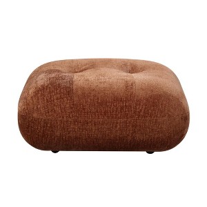Acme Furniture,Carrick Ottoman, Beige Sandwich Mesh Fabric - 1 of 3