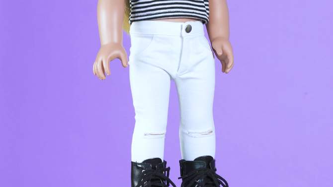 I&#39;M A GIRLY White Skinny Jeans - Fits I&#39;M A GIRLY 18&#34; Fashion Doll, 2 of 8, play video