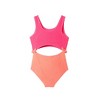 Andy & Evan  Kids  Pink Textured Cutout One Piece Swimsuit - 2 of 4