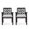 Sapphtopaz 2-Pieces Outdoor Dining Chairs Modern Outdoor Chair with Arms, Metal Frame for Poolside, Patio, Lawn, Backyard - 2 of 4