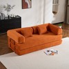 Whisen Convertible Sleeper Sofa Bed, Corduroy Folding Couch, Floor Sofa Lounge Couch with Pillow, Fixed-Shape Frame - 2 of 4