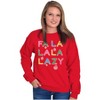 Funny Christmas Fa La La La Lazy Sweatshirt for Men or Women Brisco Brands - 3 of 4