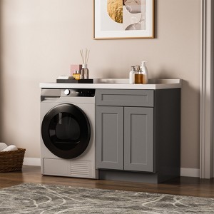 Kitchen Base Cabinet, Unassembled Cabinet with Adjustable Shelf without Top - 1 of 4