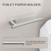 YAWWALK Round 4-Piece Bathroom Hardware Set with Towel Hook, Toilet Paper Holder, and Towel Bar - 3 of 4