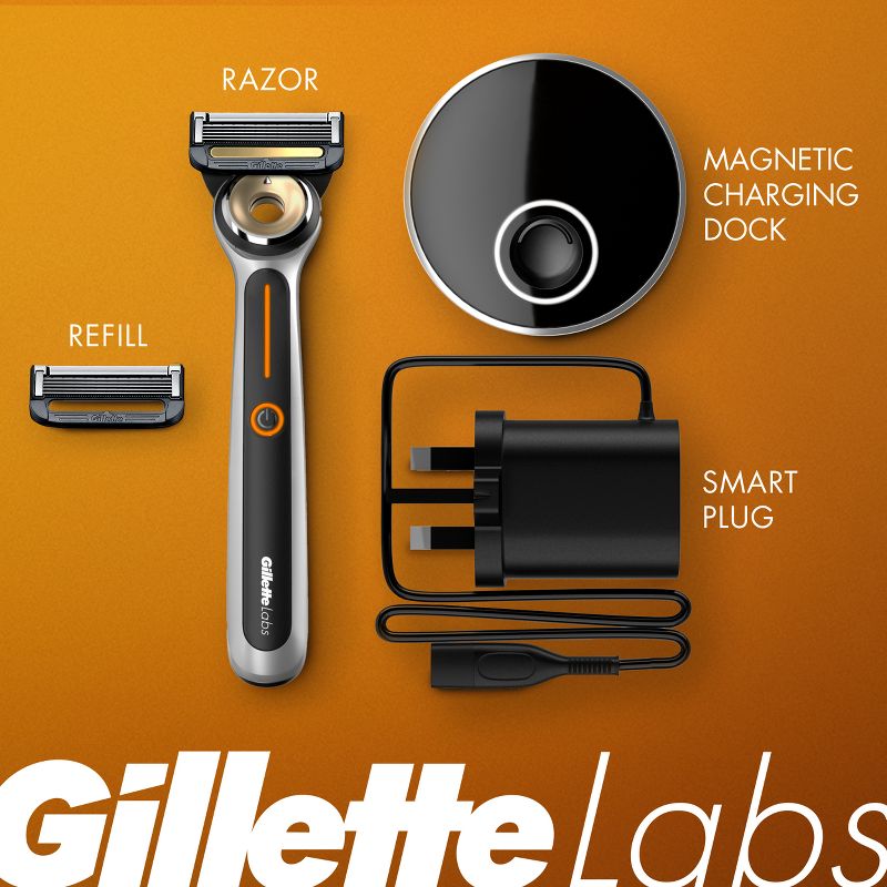 Gillette Labs Heated Razor with 2 Razor Blade Refills &#38; Charging Dock Starter Kit - 4ct, 3 of 17