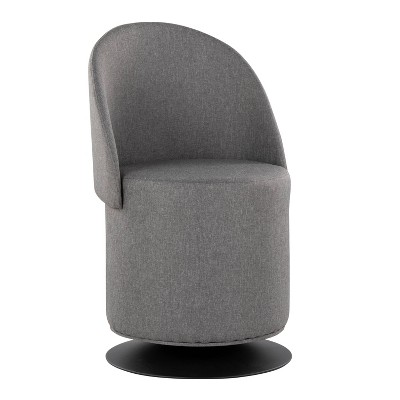 Lumisource Finch Swivel Accent Chair Black Gray Contemporary   GUEST E41e2d20 8828 4e48 98a8 0d23308beedf