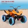 Jojoka 24V Officially Licensed Mc-Laren Ride on ATV Car, Hipicute Battery Powered Electric Off-Road Car w/ 2 Speeds,LED Lights,MP3 - 4 of 4