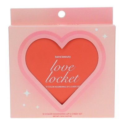 Kara Beauty Love Locket 12 Color Nourishing Lip & Cheek Kit