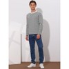 Lars Amadeus Men's Casual Striped Crew Neck Long Sleeve Pullover T-Shirt - 4 of 4