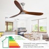 Large 60 Inch Modern Ceiling Fan No Light Silver DC Motor 3 Solid Wood Blades Ceiling Fan With Remote Control Farmhouse Ceiling Fans - 4 of 4