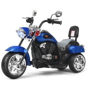Infans 6V Kids Ride On Chopper Motorcycle 3 Wheel Trike with Headlight and Horn Blue - 1 of 4