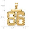 Black Bow Jewelry 14k Yellow Gold, Varsity Collection, Large D/C Pendant Number 86 - 2 of 3