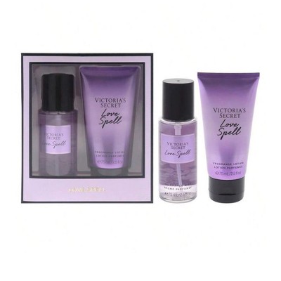 Love Spell Set by Victorias Secret for Women - 2 Pc Gift Set 2.5oz Fragrance Mist, 2.5oz Fragrance Lotion