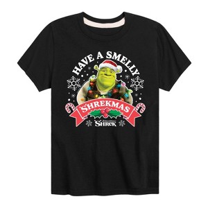 Boys' - Shrek - Have a Smelly Shrekmas Short Sleeve Graphic T-Shirt - 1 of 4