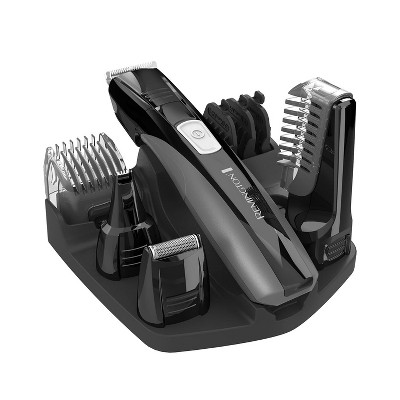 Remington All-in-One Grooming Kit, Lithium Powered, 8 Piece Set with Trimmer, Men's Shaver, Clippers, Beard and Stubble Combs, Black