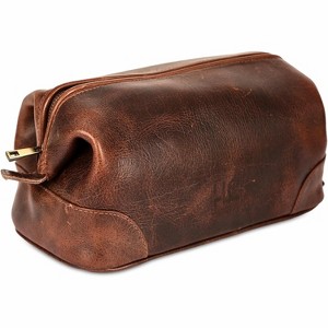 Toiletry Bag Men Compact Leather Durable for Men, Travel Bag, Water-Resistant Bathroom - 1 of 4