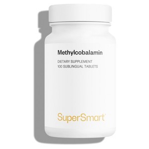 SuperSmart Methylcobalamine B12 1000mcg / 1mg per Day - Sublingual & Peppermint Flavor - Vitamin B12 | Non-GMO & Gluten Free - 100 Sublingual Tablets - 1 of 1