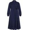 Women's Plus Size Selena Plain Midi Dress - navy | CITY CHIC - image 4 of 4