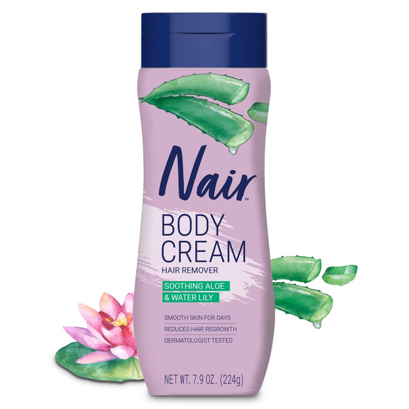 Nair Hair Removal Cream - Aloe &#38; Water Lily - 7.9oz, 1 of 11