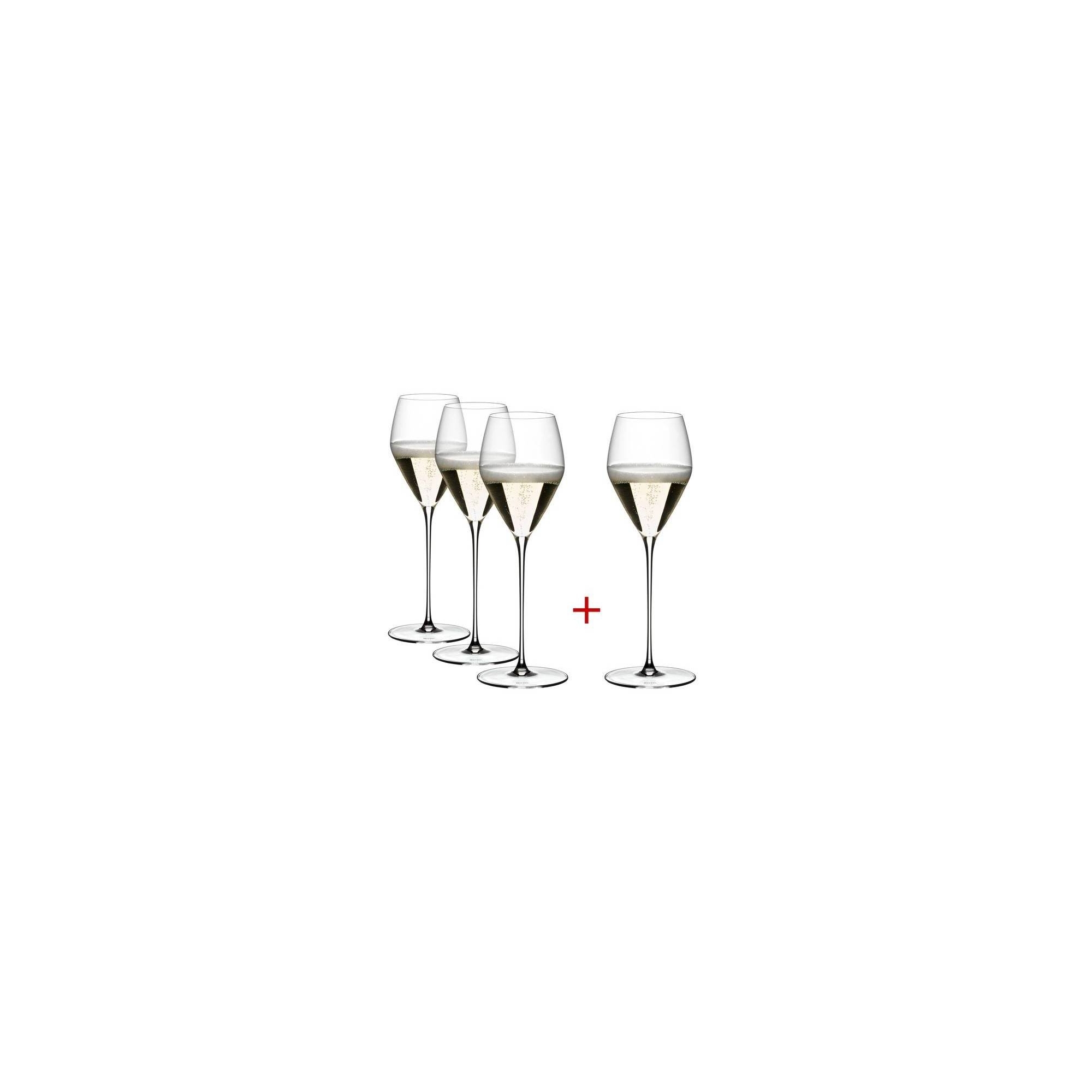 Riedel 11.53 fl oz Veloce Champagne Wine Glasses (Pay 3 Get 4)