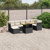vidaXL Garden Sofa Set Black, Cream - 2 of 4