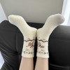 Anna-Kaci Women's 6pk Pink Fuzzy Socks with Dog Embroidery - Cute & Warm Mid-Calf Socks for Casual & Lounge Wear - 2 of 4