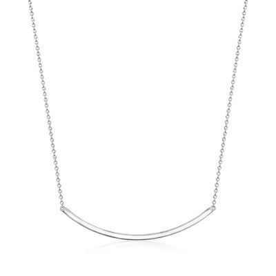 Ross-Simons Sterling Silver Curved Bar Necklace Size 18