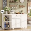 Aheaplus 55" Coffee Bar Cabinet with Adjustable Shelves and Drawers, Corner Buffet Cabinet with Wine Rack - 4 of 4