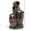 Luxenhome Rustic Brown Urns Resin Outdoor Fountain With Lights : Target