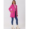 INSPIRE CHIC Women's Single Breasted Notched Lapel Long Winter Coats - 2 of 4