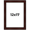 PosterPalooza | Distressed Brown Picture Frame - UV Acrylic, Foam Board Backing, Hanging Hardware - 2 of 4