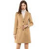 INSPIRE CHIC Women's Notched Lapel Single Breasted Outwear Fall coat - 2 of 4