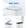13 Gal Slim Kitchen Trash Can with Removable Inner Bucket & Soft Close Lid for Bathroom Living Room Office - 4 of 4