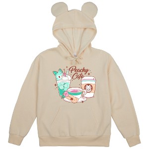 Tasty Peach Studios Peachy Cafe Women's Tofu Hoodie With Ears - 1 of 3