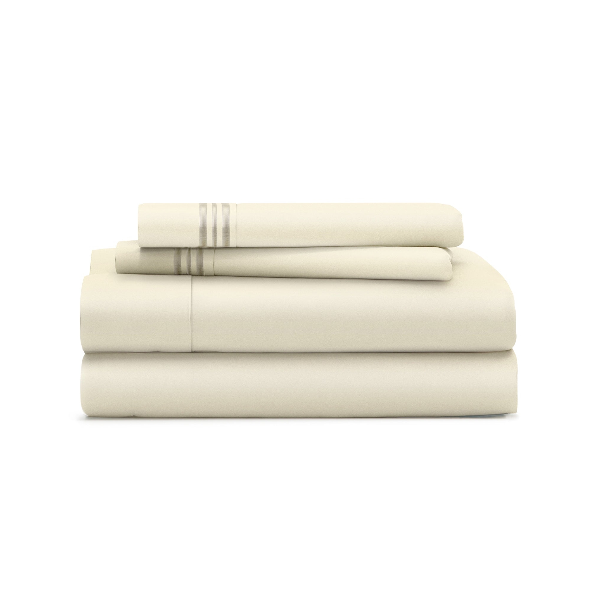 Cosy House Collection Everyday Bed Sheet Set - Cream, King