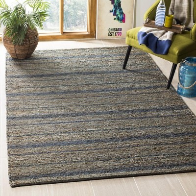 Eco-Friendly Handmade Organica Blue Jute 3' x 5' Area Rug