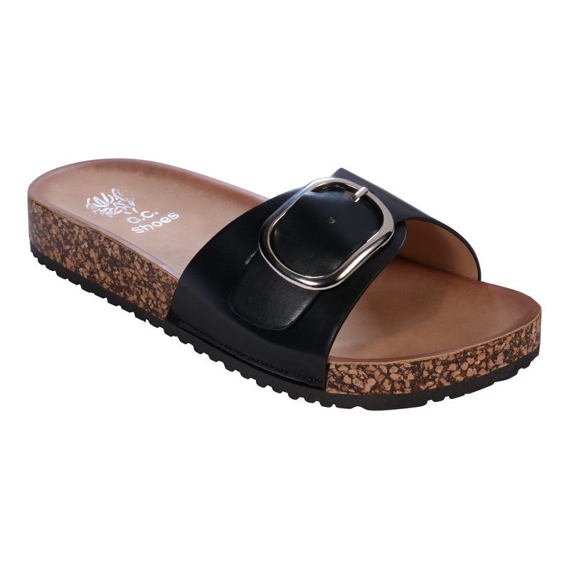 GC Shoes Luna Buckle Slide Footbed Sandals, 1 of 6